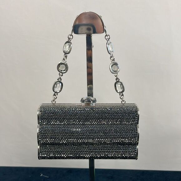Judith Leiber Gun Metal Minaudiere Bag - Picture 6 of 9